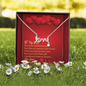 Scripted Love Necklace - Red Hearts - Wife