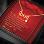Scripted Love Necklace - Red Hearts - Soulmate