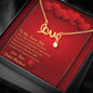 Scripted Love Necklace - Red Hearts - Future Wife