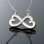 Infinity Hearts Necklace - Red Ribbons - Soulmate