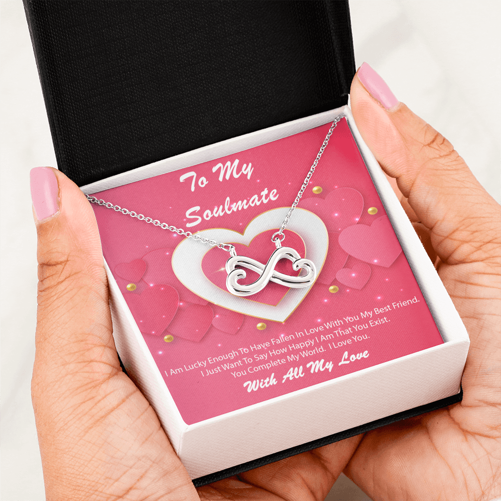 Infinity Hearts Necklace - Pink Delight - Soulmate