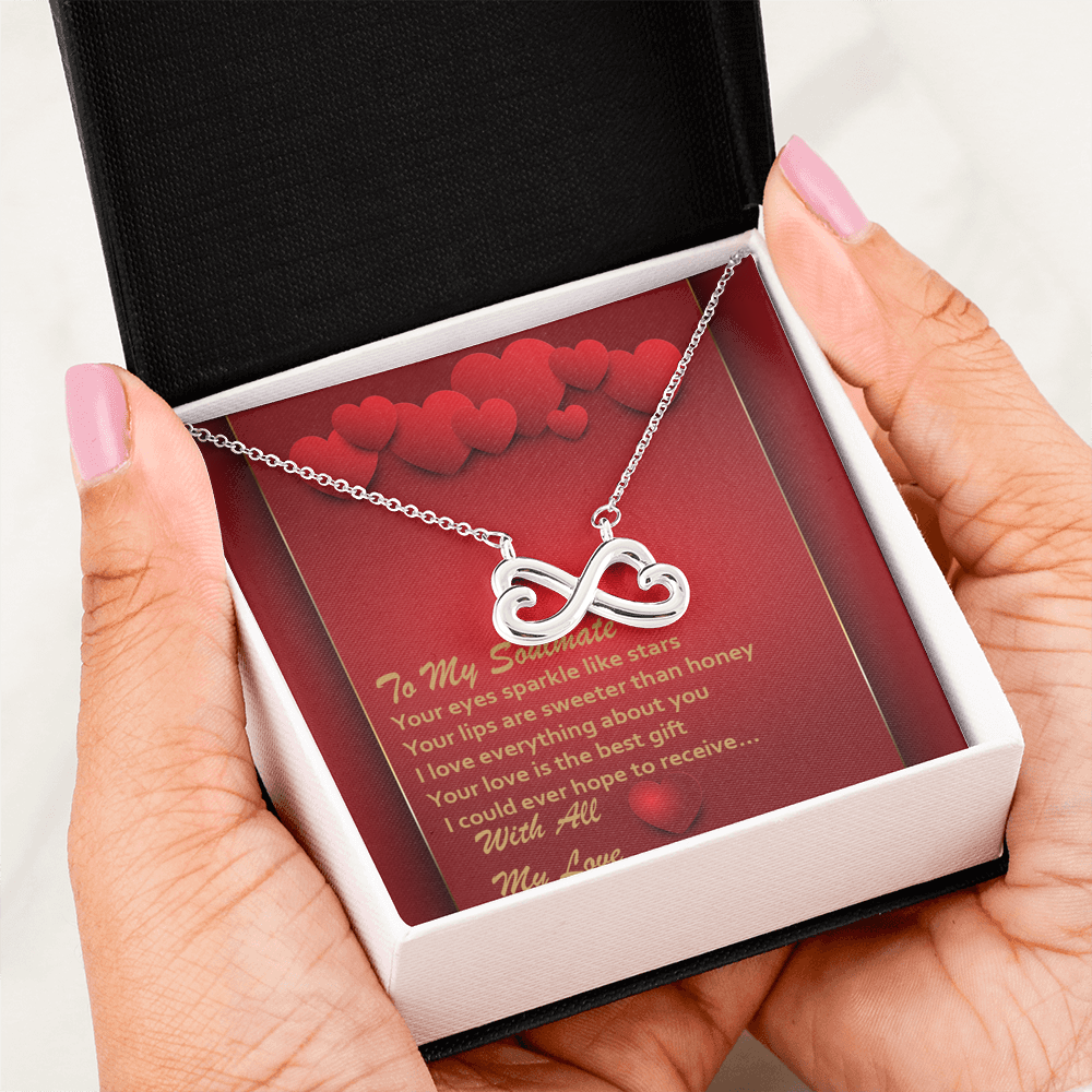 Infinity Hearts Necklace - Red Hearts - Soulmate