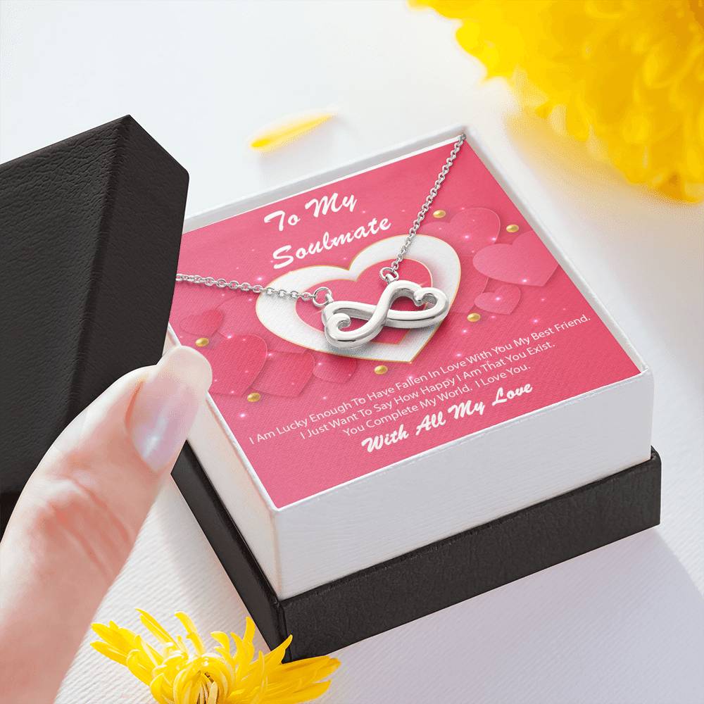 Infinity Hearts Necklace - Pink Delight - Soulmate