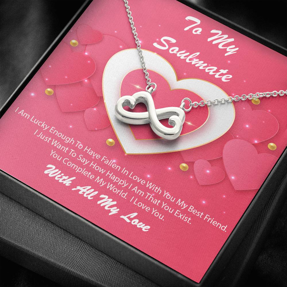 Infinity Hearts Necklace - Pink Delight - Soulmate
