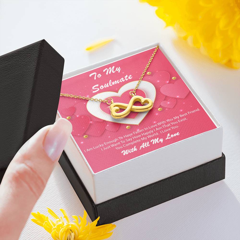 Infinity Hearts Necklace - Pink Delight - Soulmate