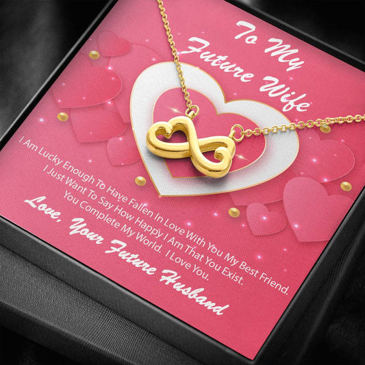 Infinity Hearts Necklace - Pink Delight - Future Wife