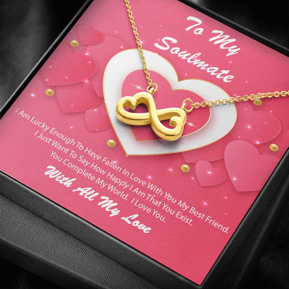 Infinity Hearts Necklace - Pink Delight - Soulmate