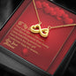 Infinity Hearts Necklace - Red Hearts - Wife