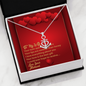 Anchor Necklace - Red Hearts - Wife