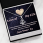 Anchor Necklace - Moon and Stars - Valentine