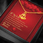 Anchor Necklace - Red Hearts - Wife