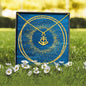 Anchor Necklace - Glitter Blue