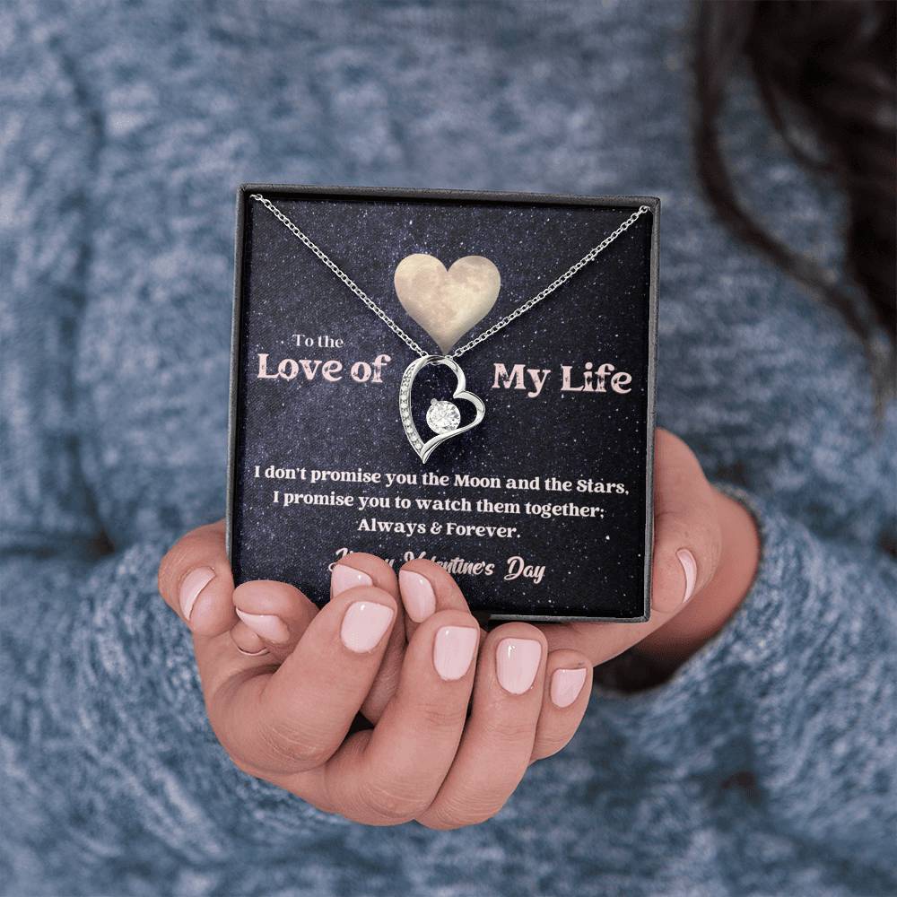 Forever Love Necklace - Moon and Stars - Valentine