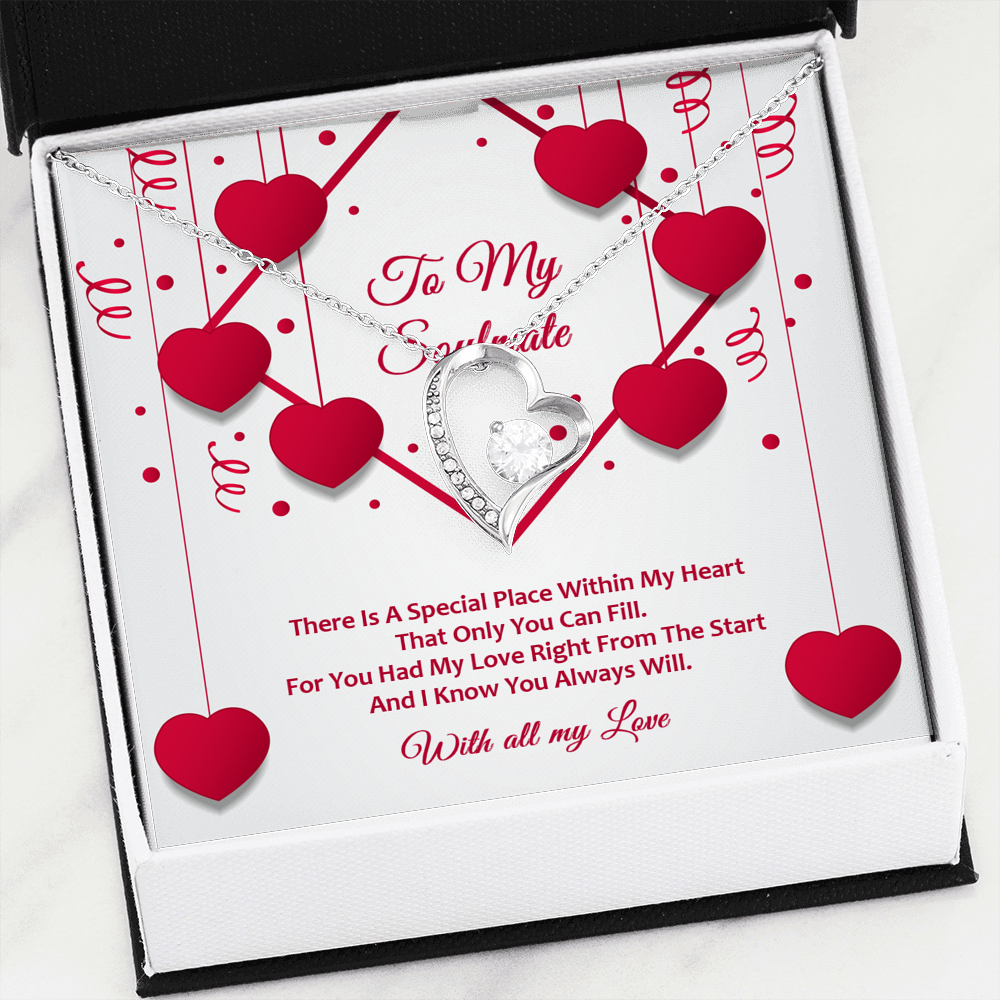 Forever Love Necklace - Red Ribbons - Soulmate