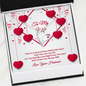 Forever Love Necklace - Red Ribbons - Wife