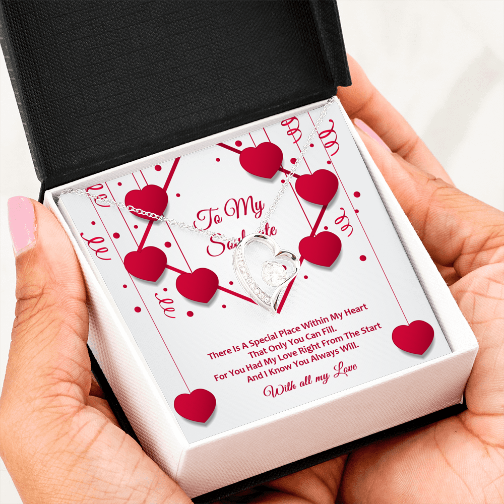 Forever Love Necklace - Red Ribbons - Soulmate