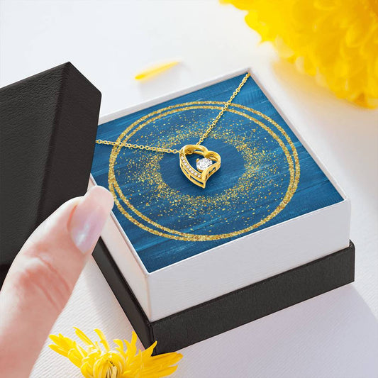 Forever Love Necklace - Glitter Blue