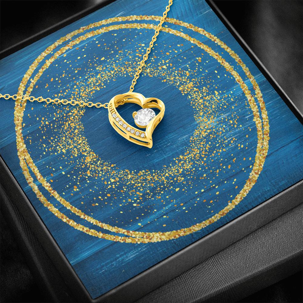 Forever Love Necklace - Glitter Blue