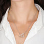 Interlocking Hearts Necklace - Pastel Poppy - Mom