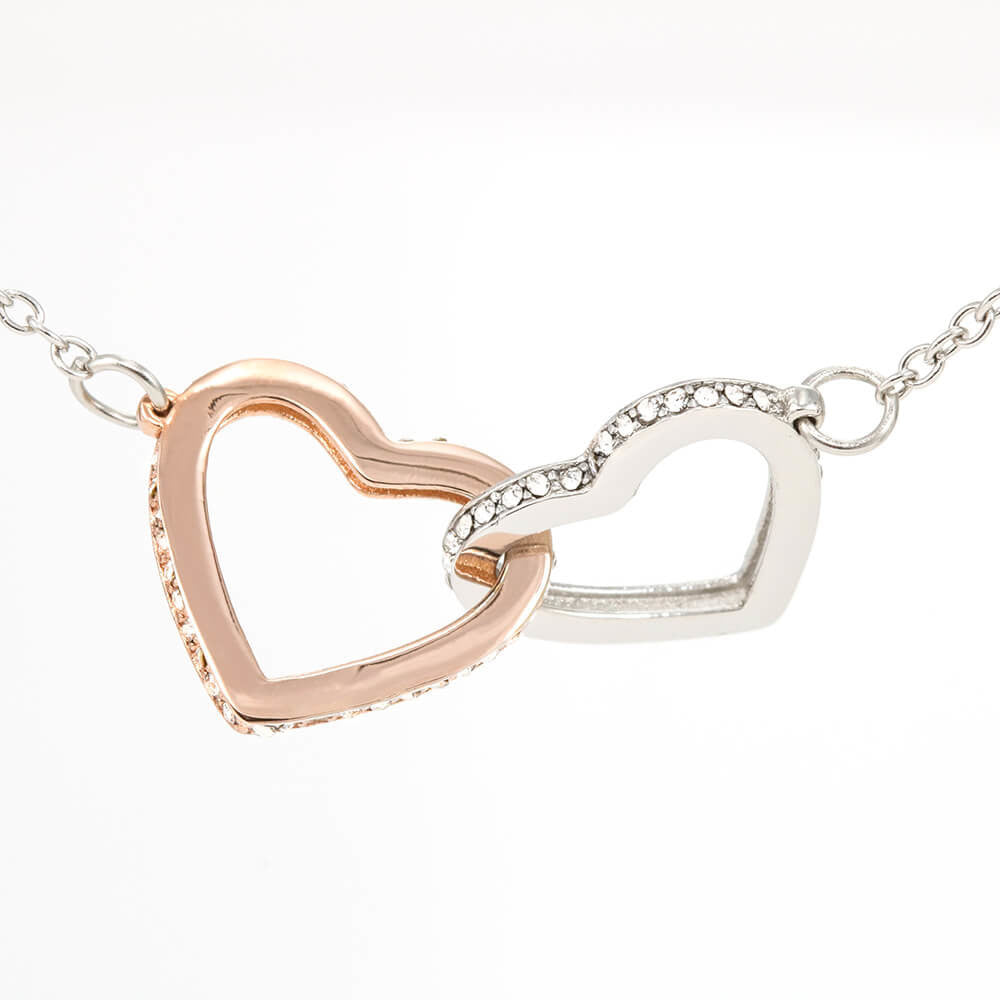 Interlocking Hearts Necklace - Red Hearts - Wife