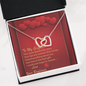 Interlocking Hearts Necklace - Red Hearts - Girlfriend
