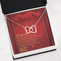 Interlocking Hearts Necklace - Red Hearts - Wife