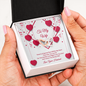 Interlocking Hearts Necklace - Red Ribbons - Wife