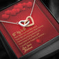 Interlocking Hearts Necklace - Red Hearts - Wife