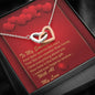 Interlocking Hearts Necklace - Red Hearts - Soulmate