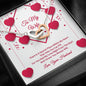 Interlocking Hearts Necklace - Red Ribbons - Wife