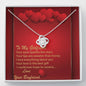 Love Knot Necklace - Red Hearts - Girlfriend