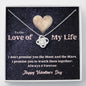Love Knot Necklace - Moon and Stars - Valentine