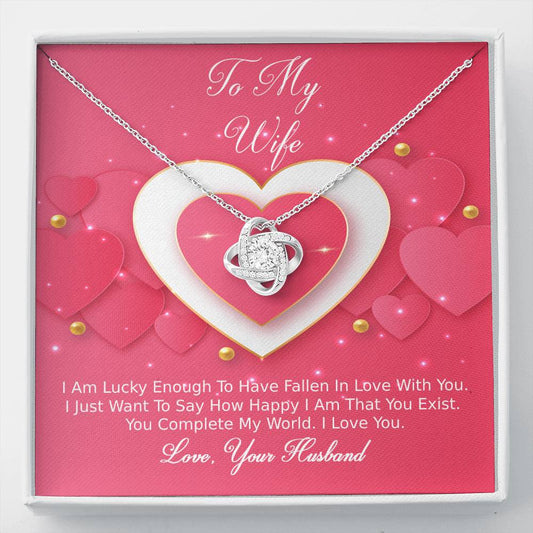 Love Knot Necklace - Pink Delight - Wife