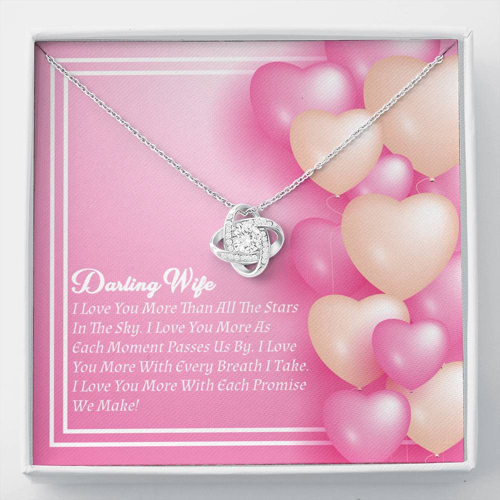 Love Knot Necklace - Candy Hearts - Wife