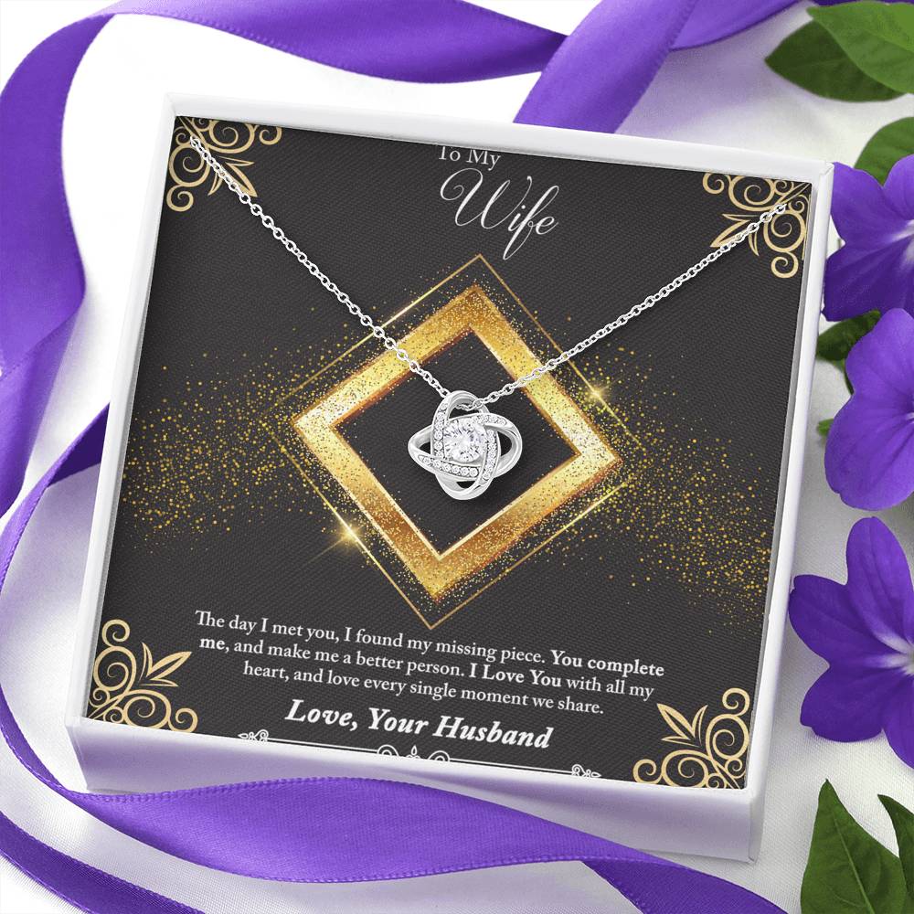 Love Knot Necklace - Glitter - Wife