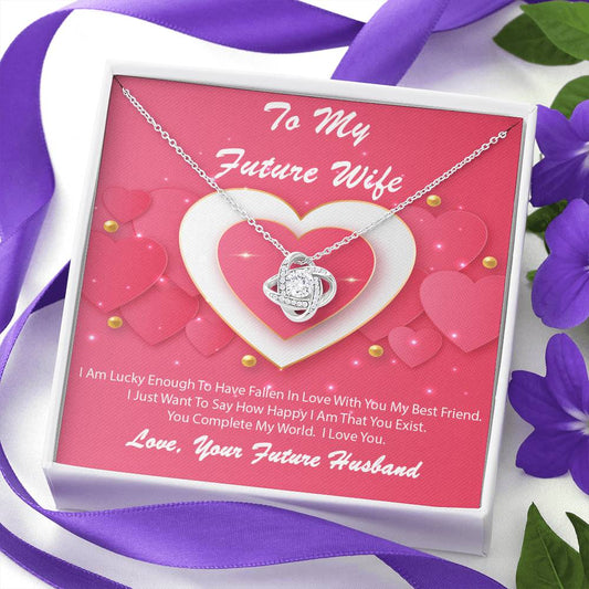 Love Knot Necklace - Pink Delight - Future Wife