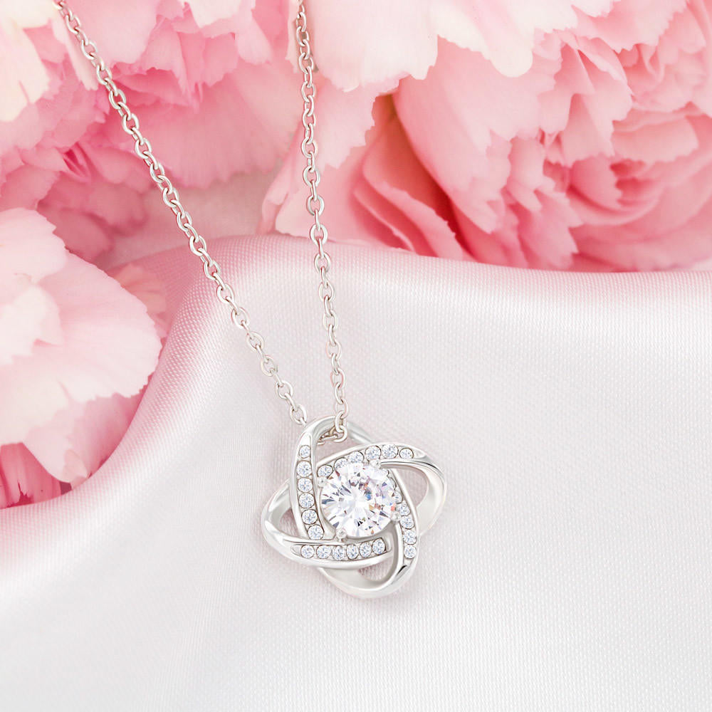 Love Knot Necklace - Red Ribbons - Wife