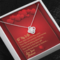 Love Knot Necklace - Red Hearts - Wife