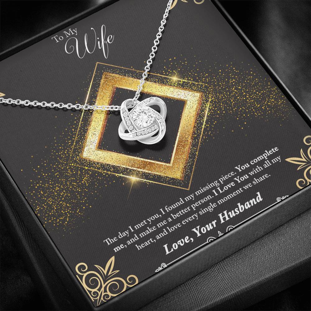 Love Knot Necklace - Glitter - Wife