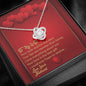 Love Knot Necklace - Red Hearts - Wife