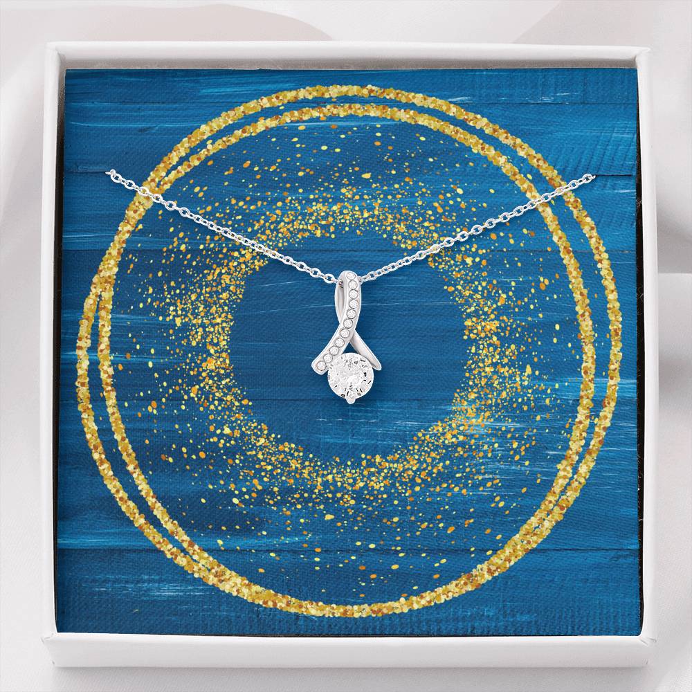 Alluring Beauty Necklace - Glitter Blue