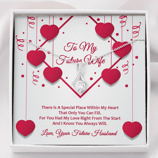 Alluring Beauty Necklace - Red Ribbons - Future Wife