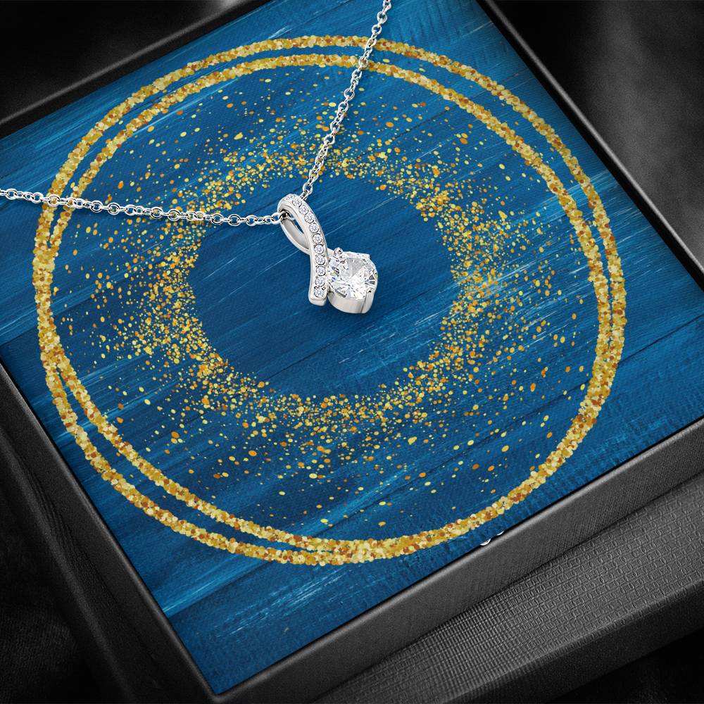 Alluring Beauty Necklace - Glitter Blue