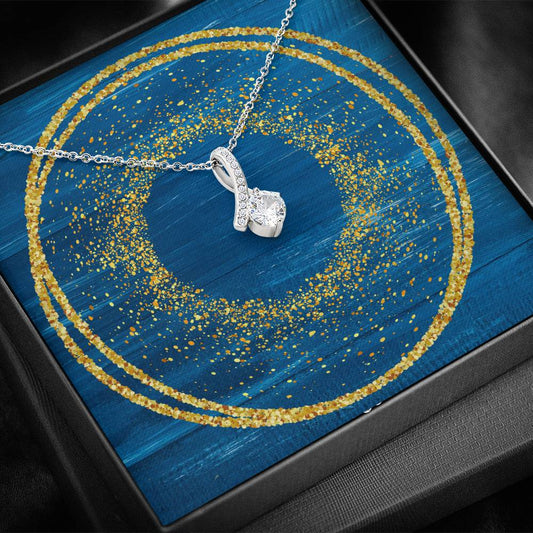 Alluring Beauty Necklace - Glitter Blue