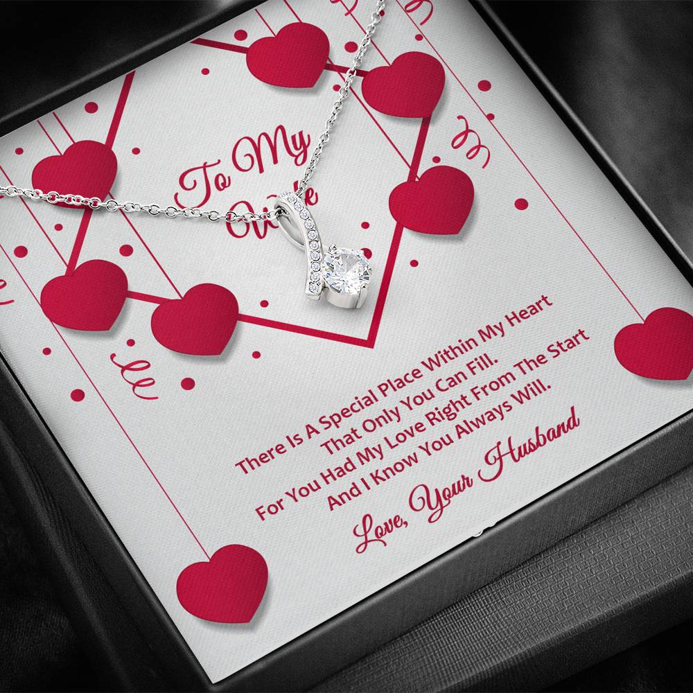 Alluring  Beauty Necklace - Red Ribbons - Wife