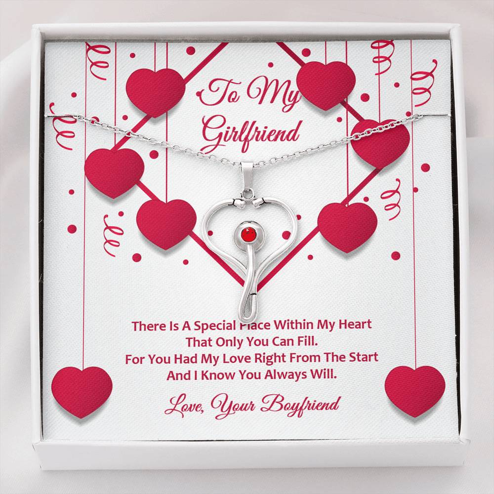 Stethoscope Necklace - Red Ribbons - Girlfriend