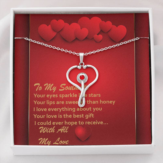 Stethoscope Necklace - Red Hearts - Soulmate