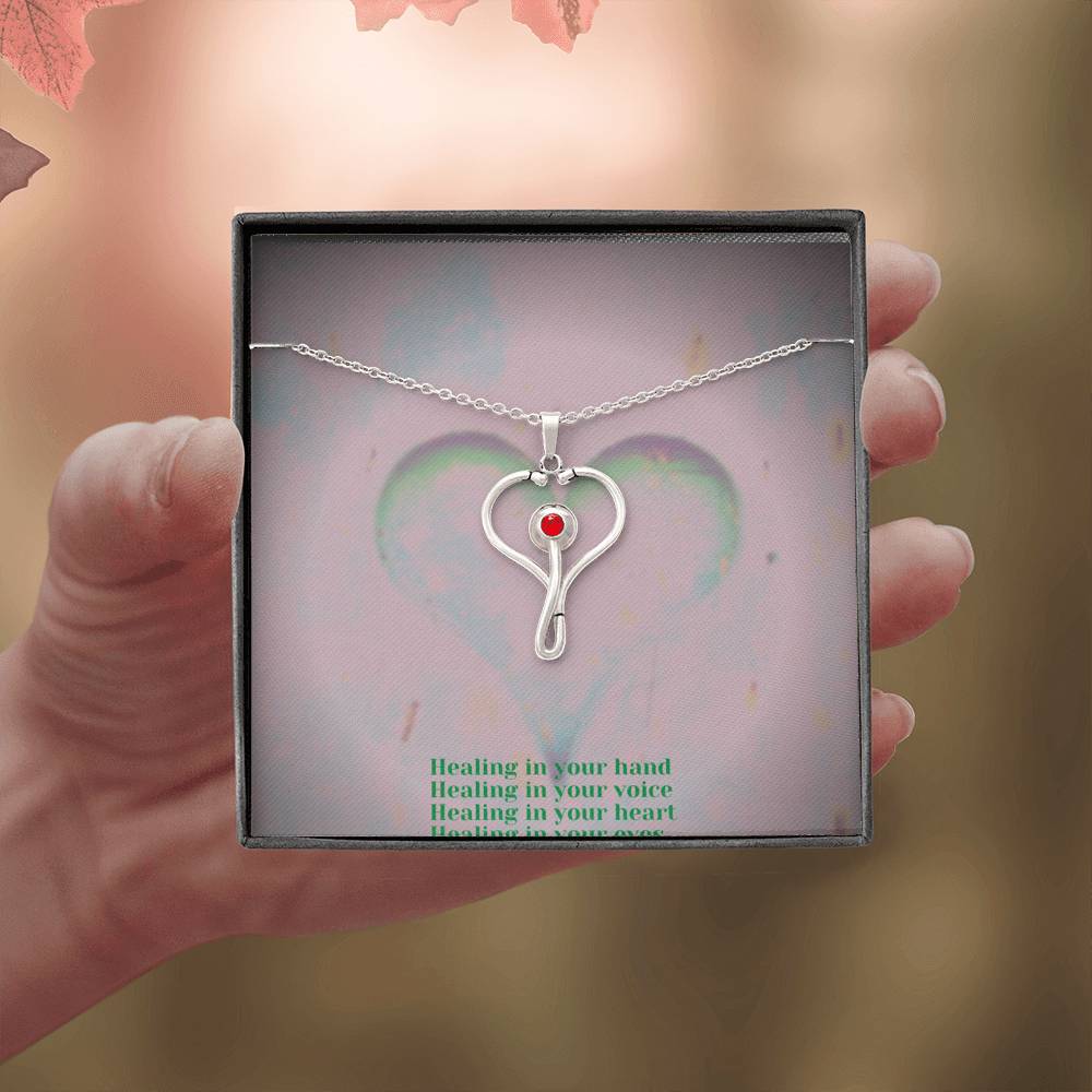 Stethoscope Necklace - Healing Hands