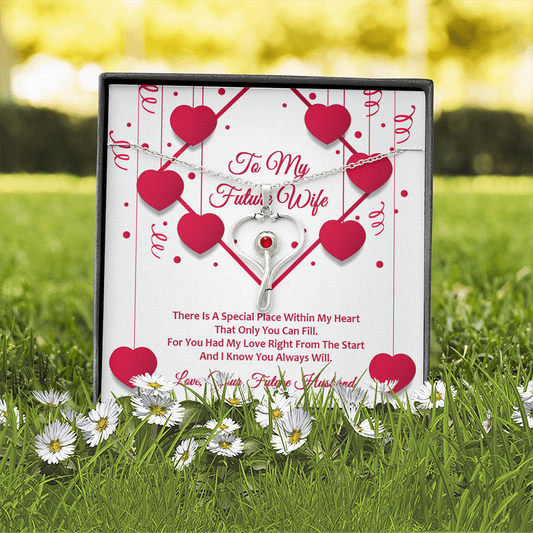 Stethoscope Necklace - Red Ribbons - Future Wife