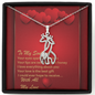 Graceful Love Giraffe Necklace - Red Hearts - Soulmate